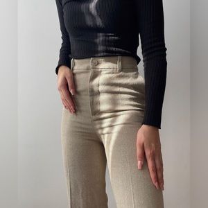 & other stories silk high-waisted pants